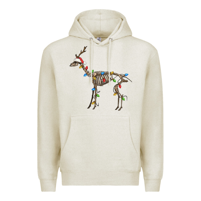Christmas Deer Skeleton Premium Hoodie by FaDigitalArtStudio | Teevron