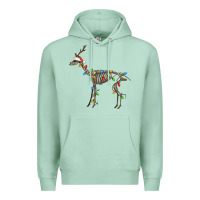 Seafoam christmas deer skeleton Premium Hoodie - FaDigitalArtStudio