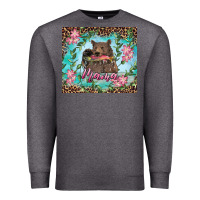 Charcoal Heather mama bear haunting fish floral Premium Sweatshirt - RanaPortraitStore