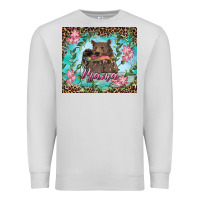Dove Grey mama bear haunting fish floral Premium Sweatshirt - RanaPortraitStore