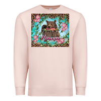 Pale Pink mama bear haunting fish floral Premium Sweatshirt - RanaPortraitStore
