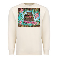 Sandshell mama bear haunting fish floral Premium Sweatshirt - RanaPortraitStore