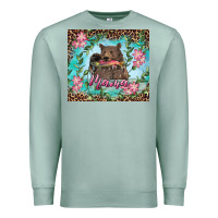 Seafoam mama bear haunting fish floral Premium Sweatshirt - RanaPortraitStore