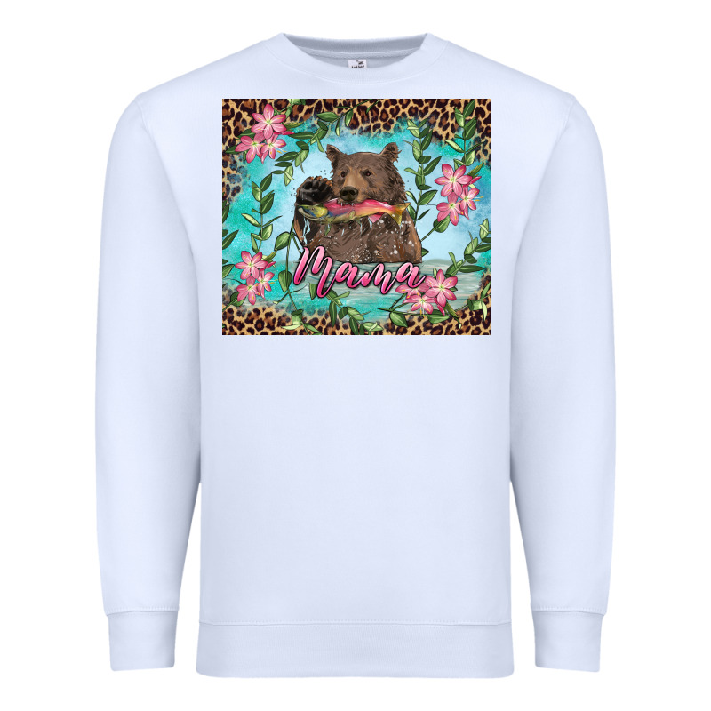 Mama Bear Haunting Fish Floral Premium Sweatshirt by RanaPortraitStore | Teevron