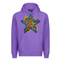 Purple western leopard star Premium Hoodie - HRA Design Shop