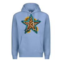 Colony Blue western leopard star Premium Hoodie - HRA Design Shop