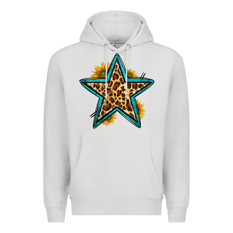 Western Leopard Star Premium Hoodie by HRA Design Shop | Teevron