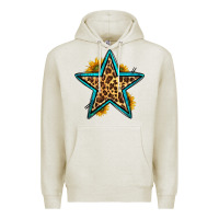 Oatmeal Heather western leopard star Premium Hoodie - HRA Design Shop