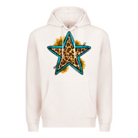 Pale Pink western leopard star Premium Hoodie - HRA Design Shop
