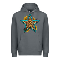 Rock western leopard star Premium Hoodie - HRA Design Shop