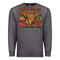 Charcoal Heather serape leopard turquoise sunflowers cow Premium Sweatshirt - RanaPortraitStore
