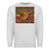 Dove Grey serape leopard turquoise sunflowers cow Premium Sweatshirt - RanaPortraitStore