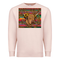 Pale Pink serape leopard turquoise sunflowers cow Premium Sweatshirt - RanaPortraitStore