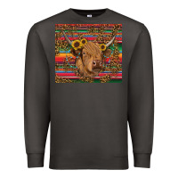 Smoke serape leopard turquoise sunflowers cow Premium Sweatshirt - RanaPortraitStore