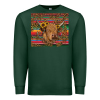 Sports Green serape leopard turquoise sunflowers cow Premium Sweatshirt - RanaPortraitStore