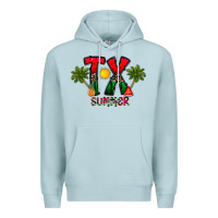 Blue Mist texas summer Premium Hoodie - CowhideDigitalArt
