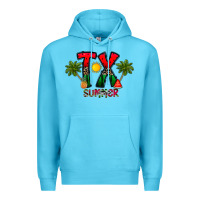 Ocean Blue texas summer Premium Hoodie - CowhideDigitalArt