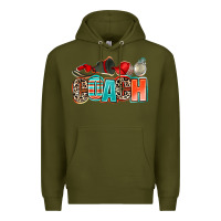 Army Green coach Premium Hoodie - AdoDesignShop