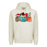 Oatmeal Heather coach Premium Hoodie - AdoDesignShop