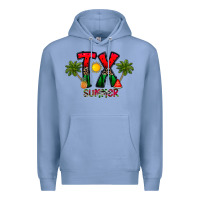 Colony Blue texas summer Premium Hoodie - CowhideDigitalArt