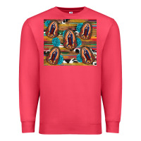 Cardinal serape gemstone glitter cowhide lady of guadalupe Premium Sweatshirt - RanaPortraitStore
