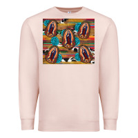 Pale Pink serape gemstone glitter cowhide lady of guadalupe Premium Sweatshirt - RanaPortraitStore