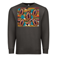 Smoke serape gemstone glitter cowhide lady of guadalupe Premium Sweatshirt - RanaPortraitStore