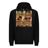 Black western hereford cattle seamless pattern Premium Hoodie - HRA Design Shop