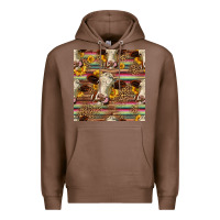 Chestnut western hereford cattle seamless pattern Premium Hoodie - HRA Design Shop