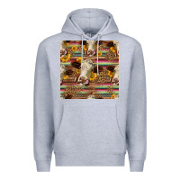 Heather Grey western hereford cattle seamless pattern Premium Hoodie - HRA Design Shop