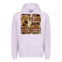 Lilac western hereford cattle seamless pattern Premium Hoodie - HRA Design Shop