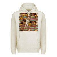Oatmeal Heather western hereford cattle seamless pattern Premium Hoodie - HRA Design Shop