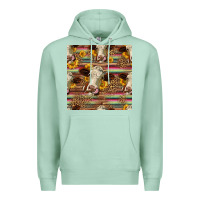 Seafoam western hereford cattle seamless pattern Premium Hoodie - HRA Design Shop