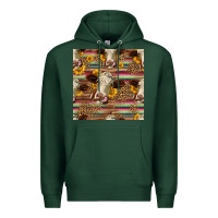 Sports Green western hereford cattle seamless pattern Premium Hoodie - HRA Design Shop
