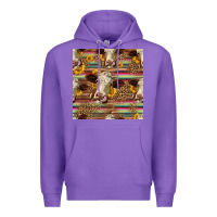 Purple western hereford cattle seamless pattern Premium Hoodie - HRA Design Shop