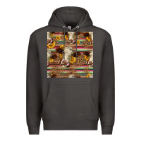 Smoke western hereford cattle seamless pattern Premium Hoodie - HRA Design Shop