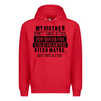 Red my mother black Premium Hoodie - RacoonDesign