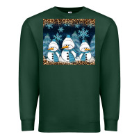 Sports Green snowman winter Premium Sweatshirt - RanaPortraitStore