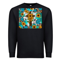 Black sunflower cross cowhide gemstones Premium Sweatshirt - RanaPortraitStore