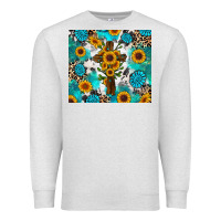 Oatmeal Heather sunflower cross cowhide gemstones Premium Sweatshirt - RanaPortraitStore