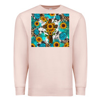 Pale Pink sunflower cross cowhide gemstones Premium Sweatshirt - RanaPortraitStore