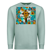Seafoam sunflower cross cowhide gemstones Premium Sweatshirt - RanaPortraitStore