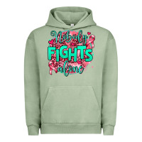 Pigment Oil Green nobody fights alone Urban Hoodie - AdoDesignShop