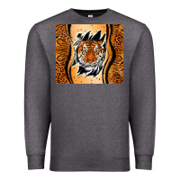 Charcoal Heather tiger scratch mark Premium Sweatshirt - RanaPortraitStore