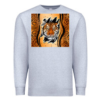 Heather Grey tiger scratch mark Premium Sweatshirt - RanaPortraitStore