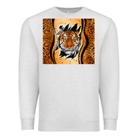 Oatmeal Heather tiger scratch mark Premium Sweatshirt - RanaPortraitStore