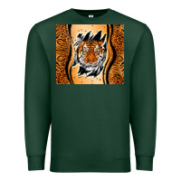 Sports Green tiger scratch mark Premium Sweatshirt - RanaPortraitStore