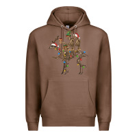 Chestnut Christmas deer and skeletons Premium Hoodie - FaDigitalArtStudio
