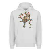 Christmas Deer And Skeletons Premium Hoodie | Teevron