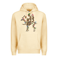 Pina Colada Christmas deer and skeletons Premium Hoodie - FaDigitalArtStudio